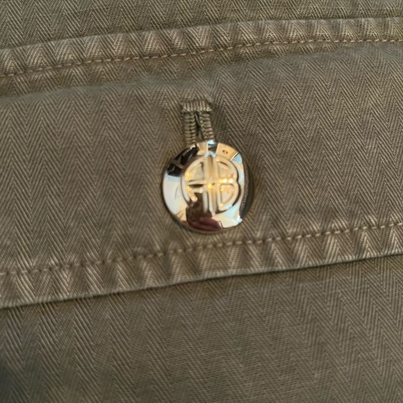 ANINE BING Aliza Mini Skirt in Army Green Sz XS Logo Buttons Like New Luxury - Picture 7 of 15